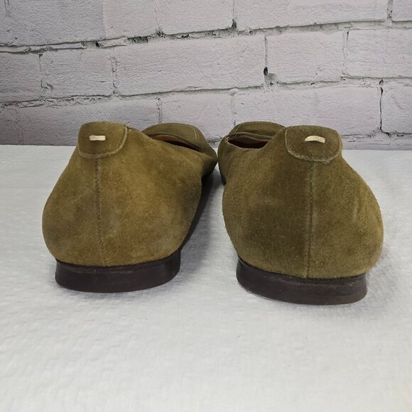 COLE HAAN OLIVE GREEN SUEDE LOAFERS WOMENS SIZE 7 CRAFTED IN ITALY - Picture 5 of 6